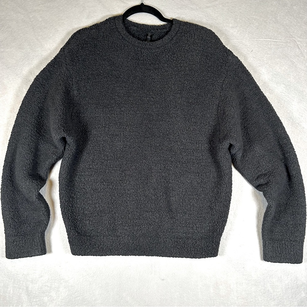 SKIMS Dark Gray Cozy Bouclé Crewneck Sweatshirt